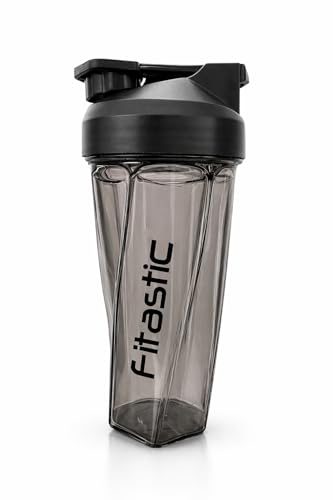 Image of Vortex Shaker Bottle - 700 ml Self-Mixing Shaker for Protein, Gym & Fitness | BPA-Free | No Ball Needed(Charcoal Black) (Black)