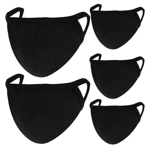 Comfso 5 Pack Soft Cloth Face Masks