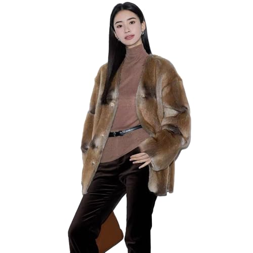Authentic Mink Fur Coat for Women, Warm Winter Regular Fit3