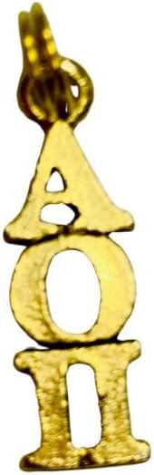 Alpha Omicron Pi AOPi Sorority Greek Lavaliere in 24K Gold Plate