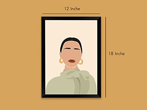 Image of MEERA originals,Expressions, (1 Units) Framed Art PREMIUM COTTON CANVAS for Home Decor, Garden Decor and Office Decor. (matted laminate, jumbo)
