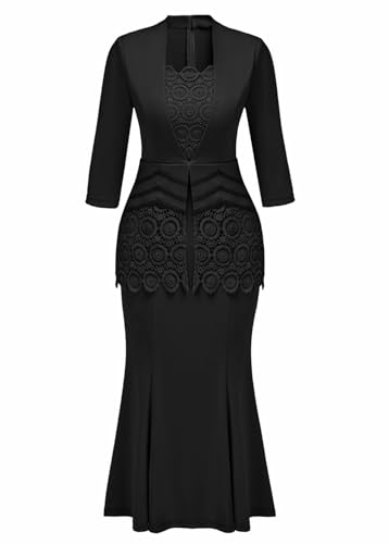 Image of Elegant Church Dress for Women Midi Dresses Work Wear Vintage Pencil Dress for Business Casual Outfits