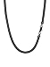 Produktbild PROSTEEL Herren Halskette 6mm breit Erbskette Schwarz Metall plattiert Punk Rock Biker platte Venezianierkette Gliederkette 51cm/schwarz für Männer Jungen
