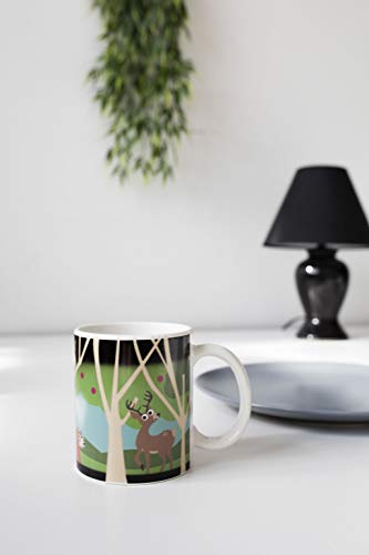 Mug de porcelana Kikkerland Woodlands 8 onzas miniatura 5