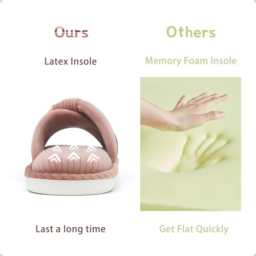 House Slippers for Women Indoor Cute Comfy Open Toe Crossband Slipper for Woman Girls and Ladies use in Bedroom, Living room and Outdoor around the Home4