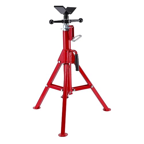 V-Head Pipe Stand, 1/8'-12' Capacity and Durable Carbon Steel Construction,Heavy-Duty V-Head Pipe...
