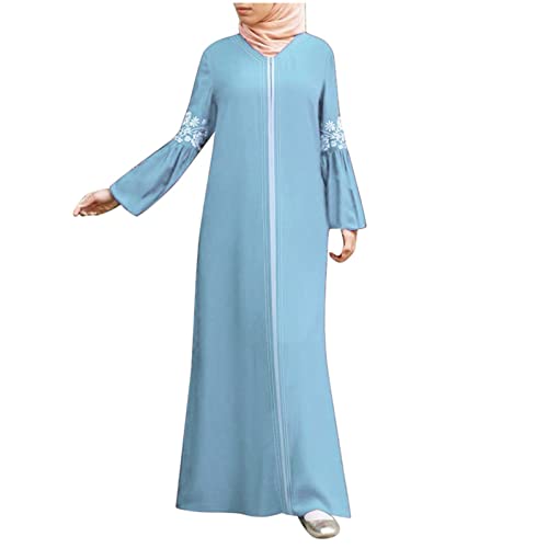 Robe longue imprimé floral femmes abaya vêtements été fluides