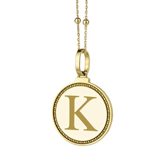 Pendentif Théta en argent 925 gravé et plaqué or collier chic mixe