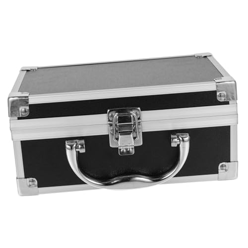 FOMIYES Makeup Travel Case Aluminum Tool Box Organizer Portable Makeup Case Handles