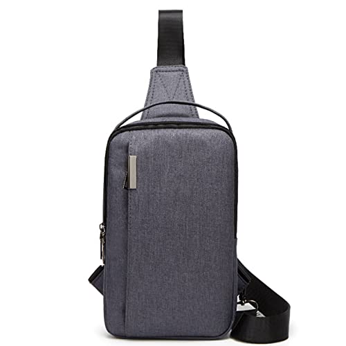 Peicees Bolso de hombro para hombre, casual, paquete de bandolera para mujer, mini bandolera para hombre, mochila pequeña, ligera, delgada, duradera, gris, Mochilas Daypack