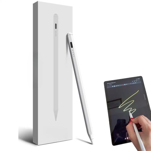 Caneta Touch Stylus Universal Ativa para Celular e Tablet Android iOS Windows – Recarregável, Ponta Fina, Alta Precisão para Desenho, Anotações e Navegação – Sem Bluetooth