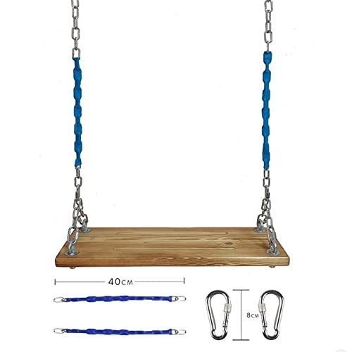 uotmui Hamaca Ron Cadena de Madera Swing Swing Outdoor Fouring Wooden Board Garden Swing Adulto Doble Swing Asiento Hamaca para Exteriores(C)