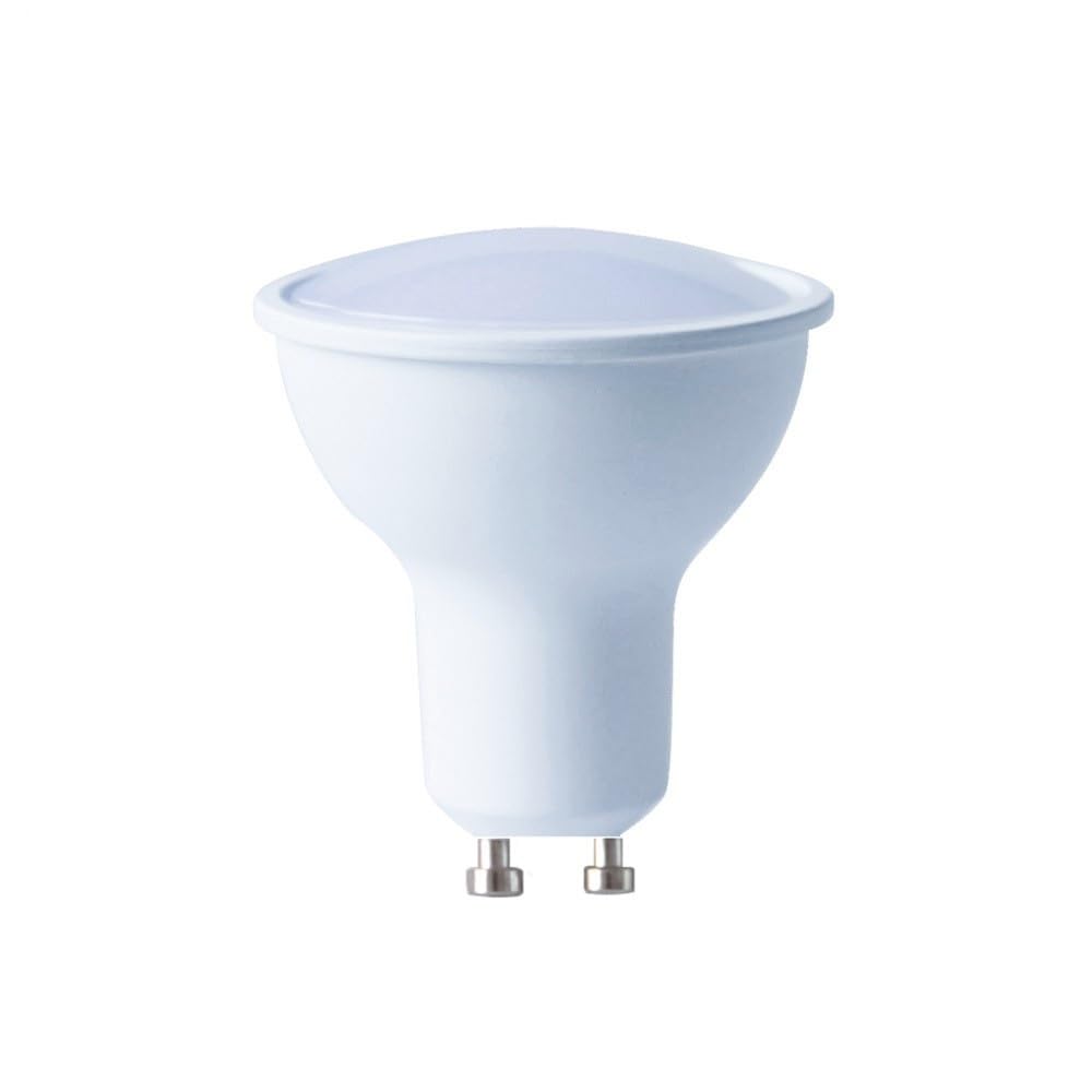 AGIPS Feux à Large Tension 10 pièces/lot GU10 LED COB projecteur 10-5630smd 5W 85-265V Nouveau Plastique Blanc + Lampes en Aluminium Ampoules domestiques (Taille : Warm White)