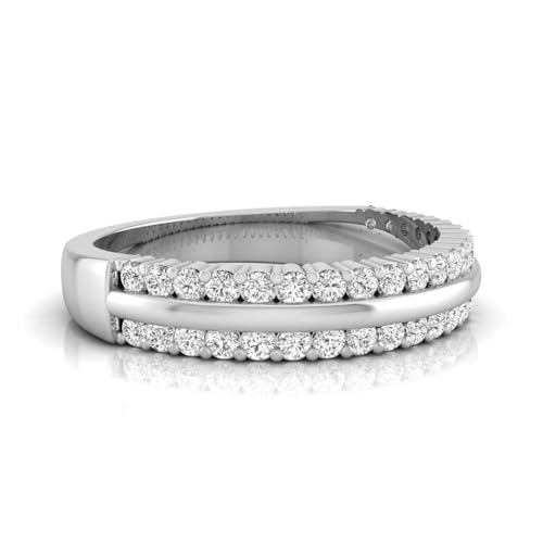 0.50 Carat Round Lab Grown Diamond (E-F, VVS-VS) 14K Gold Wedding Engagement Promise Anniverary Band Ring for Womens4