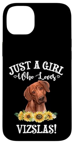 Funny Sunflowers Womens Just Girl Who Loves Vizsla Dog Lover �X�}�z�P�[�X iPhone 14 Plus �p