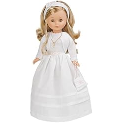 Nancy Coleccion Maletas Nancy - Muñeca vestida de Primera Comunión, rubia, con vestido blanco, de estilo clásico, para colección y regalar, Famosa (700011287)