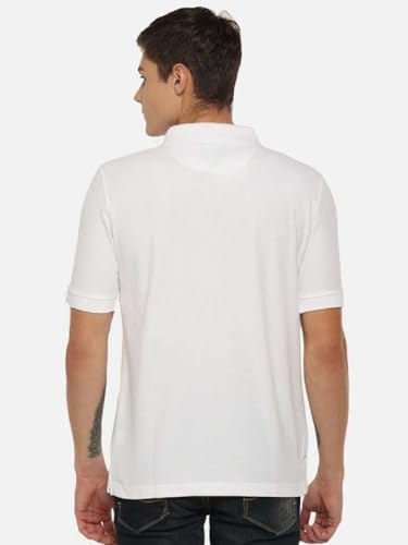Image of Dollar Men's Pack of 1 Solid Cotton Blend Polo Neck T-Shirt