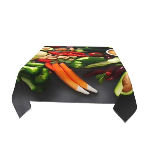 Nappe carrée infroissable pour salle à manger nappe douce lavable - 4