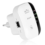 [page_title]-Aigital WLAN Repeater, WLAN Verstärker, WiFi Repeater Booster Signalverstärker mit LAN-Port und WPS Funktiom unterstützt AP/Repeater Modus kompatibel zu Allen WLAN Geräten 2.4GHz IEEE 802.11B/G/N
