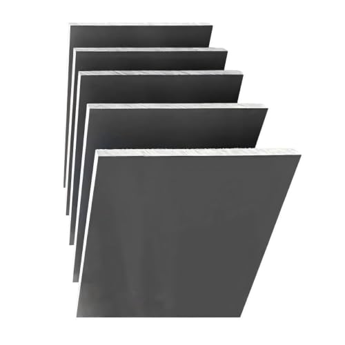 Lámina de PVC plástico gris 8mm, hoja plana rectangular de 100x200 para comunicación 4