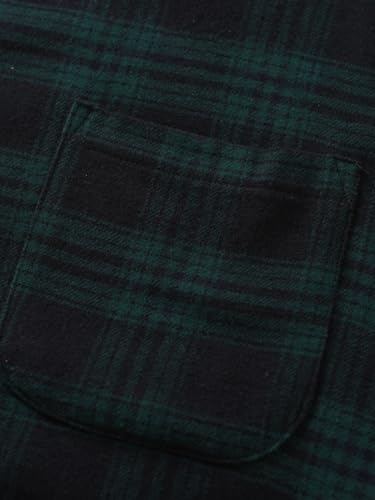 Esenchel Men's Cotton Flannel Nightshirt Long Sleeve Sleep Shirt with Pockets4