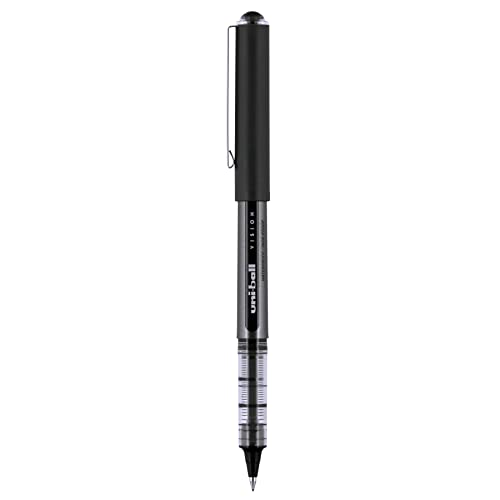 Uni-Ball 60106 Uni-Ball Vision Rollerball Pens, Micro Point (0.5Mm), Black, 12 Count #TOP1