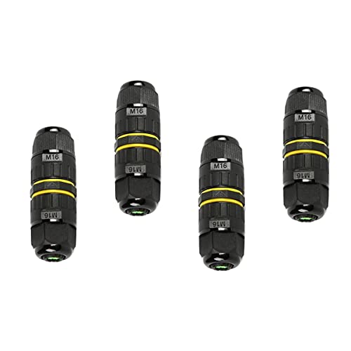Boîtes électriques 4 pièces connecteurs M16 étanche IP68 connecteur de câble électrique boîte de jonction électrique souterraine pour 5-12mm pour guirlande lumineuse de tunnel Cover