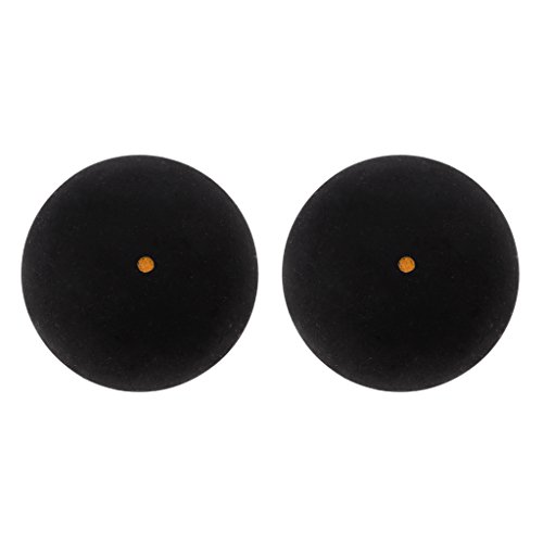 Homyl 2 Peças Bolas De Squash Dot Amarelo Borracha De Qualidade Sem Marca Genérica