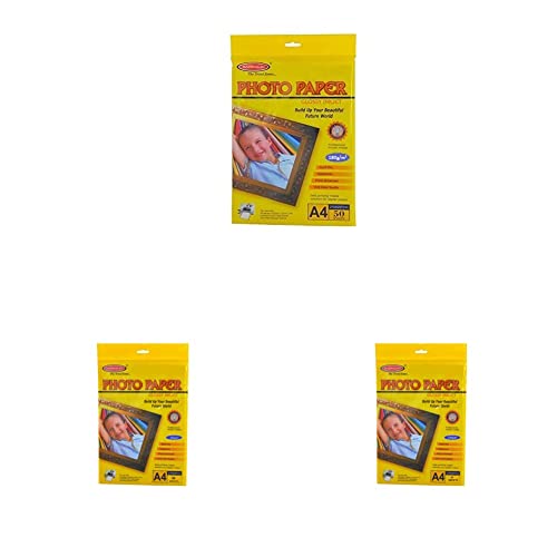 Image of BAMBALIO Bpg 180-50 Glossy Photo Paper, A4, Pack Of 50 & Glossy Photo Paper, 135-50, 50 Sheets,A4 & Classic Glossy Photo Paper, 210-20, A4, 40 Sheets