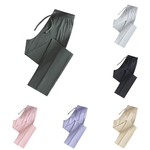 Image of Ice Silk Pants for Women Over 50 - Casual Women's Unisex Ultra | Soft Quick Drying Pants
