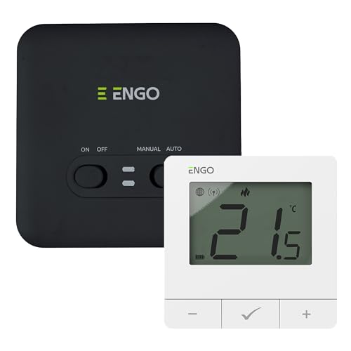 ENGO E20i Wireless Smart Thermostat 7 Day Programmable Wifi Smart Heating Controller Alexa Google ENGO Smart App Boiler Control (White)