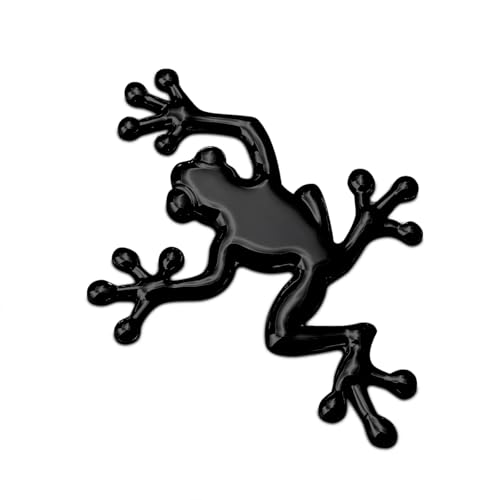 Image of 3D Metal Chrome Frog Car Emblem, Highly Distinctive car Decals, Car Decal Sticker Side Rear Trunk Decoration Accessories, Unisex Frog Auto Parts