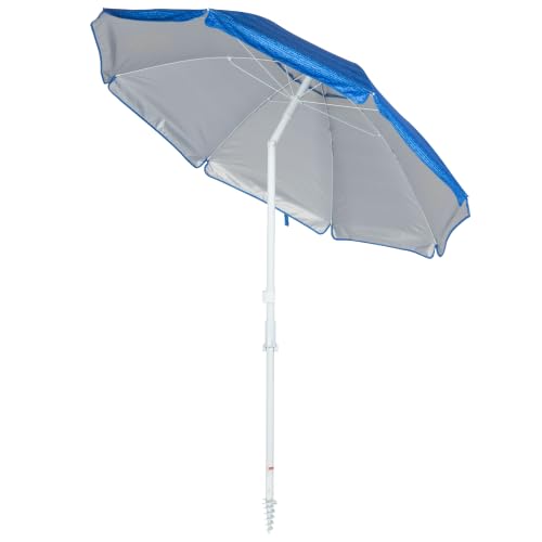 Tommy Bahama Tilt Beach Umbrella, Blue Stripe, 6 ft Canopy by Tommy Bahama - Used condition - Image 8