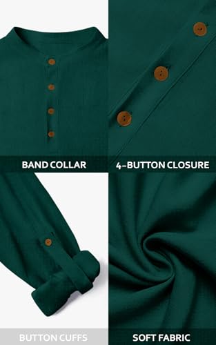 Image of Men's Solid Cotton Blend Regular Fit Mandarin /Chinese Collor Short Kurta for Men