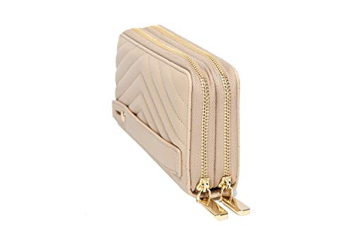 Image of Daisy Rose Dual Zipper Phone Clutch and Wallet for Women - RFID Blocking, PU Vegan Leather Multi-Card Organizer