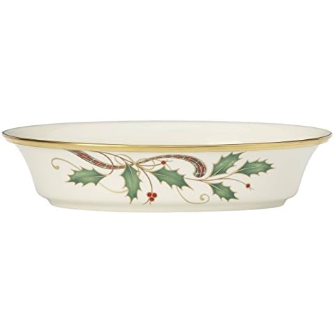 Lenox Holiday Nouveau Gold Open Vegetable Bowl Cover