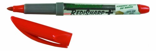 Ticonderoga Redisharp Plus Low Odor Permanent Markers, Fine Point, Red, 12-Pack (98201) #TOP2