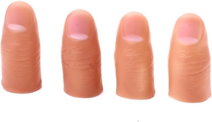 Miniatura 6 de MOMOMAGE 5 piezas de punta dura del pulgar dedo falso trucos de magia de cerca aparecen la magia desaparecer magia falso dedo truco accesorios