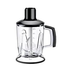 Braun Batidora De Mano Multiquick 7 Braun Chopper, Accesorio Picador para Batidora con Sistema Easy Click, Piezas y Accesorios para Batidora de Mano MultiQuick 5, 7 y 9, Sin BPA, Gran Capacidad 1,25L, MQS 601, Negro