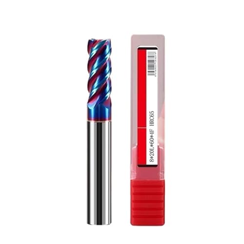 Fresa a candela Fresa HRC65 a 4 taglienti, diametro: 1-20 mm, fresa con rivestimento temprato in acciaio al tungsteno(8x8x50x150 4F)