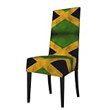 Matériau : nos housses de chaise de salle à manger imprimées avec le drapeau jamaïcain sont fabriquées en tissu mélangé polyester et élasthanne, doux au toucher et avec une excellente résistance aux plis, offrant une sensation de qualité supérieure à votre espace de salle à manger.