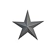 40 Inch Heavy Duty Metal Barn Star Painted Hammered Silver