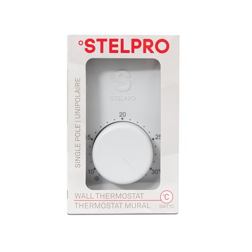 Stelpro Line Voltage Celcius Thermostat, Mechanical 240 Volts - Single-Pole, Compatible with Most Heating Products (Electric Baseboards, Wall and Fan-Forced Heaters), White by Stelpro - Image 5