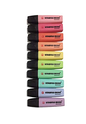 La mejor comparación de Marcadores Top 5. 47 Kit de 10 Marcatexto Stabilo Boss Tonos pastel colección completa incluye 4 tonos nuevos.