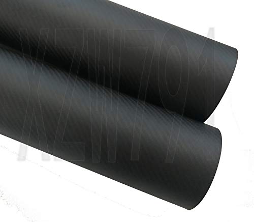 3K Roll Wrapped Carbon Fiber Tube 80mm OD X 76mm ID X 500mm 100% Full Carbon Composite Material/Carbon Fiber Tubes/Pipes/Strips (1pcs 80x76x500mm Matte)