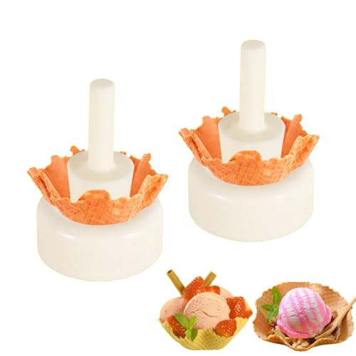 Waffle Cone Roller, 2Pcs Crispy Waffle Cone Moldes Ice Cream