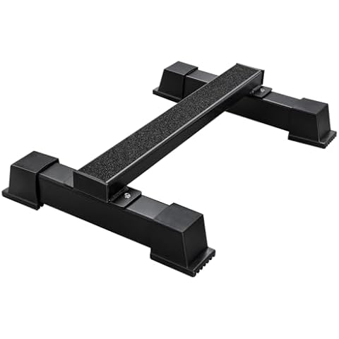 RAILEN Heavy Duty Steel Calf Raise Bar, Standing Calf Raise Machine, Calf Stretching Squat, Foot Stretch, Anti-Slip Solid Calf Block for Home and Gym, Black Cover