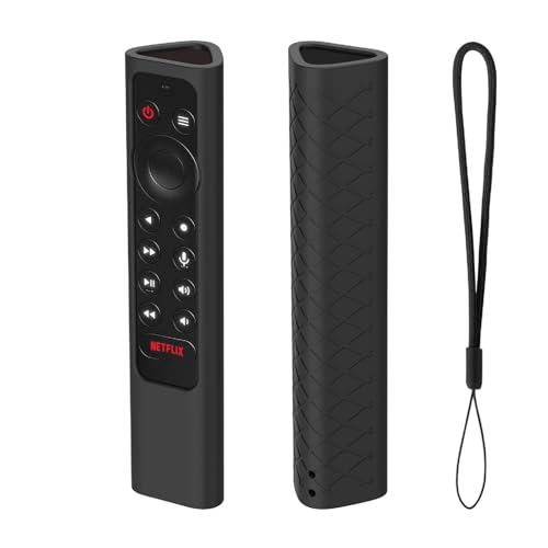 GIOPUEY Étuis Compatible avec NVIDIA Shield TV Pro Remote, Coque Silicone, Poids léger, Antichoc, Portable - Noir