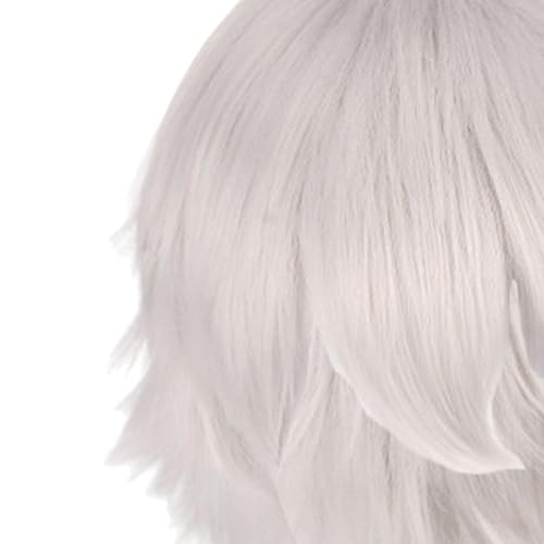 Image of ATORSE Cosplay Wig Spiky Portable Fashion Layered Presents Costume Wig Silver White