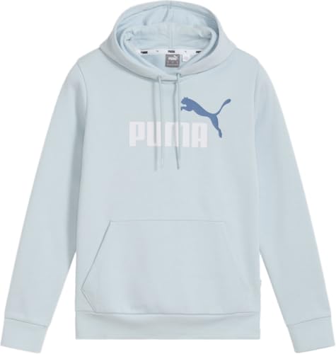 PUMA Sudadera con capucha de forro polar con logotipo Essentials para mujer (disponible en tallas grandes), Frosted Dew, S